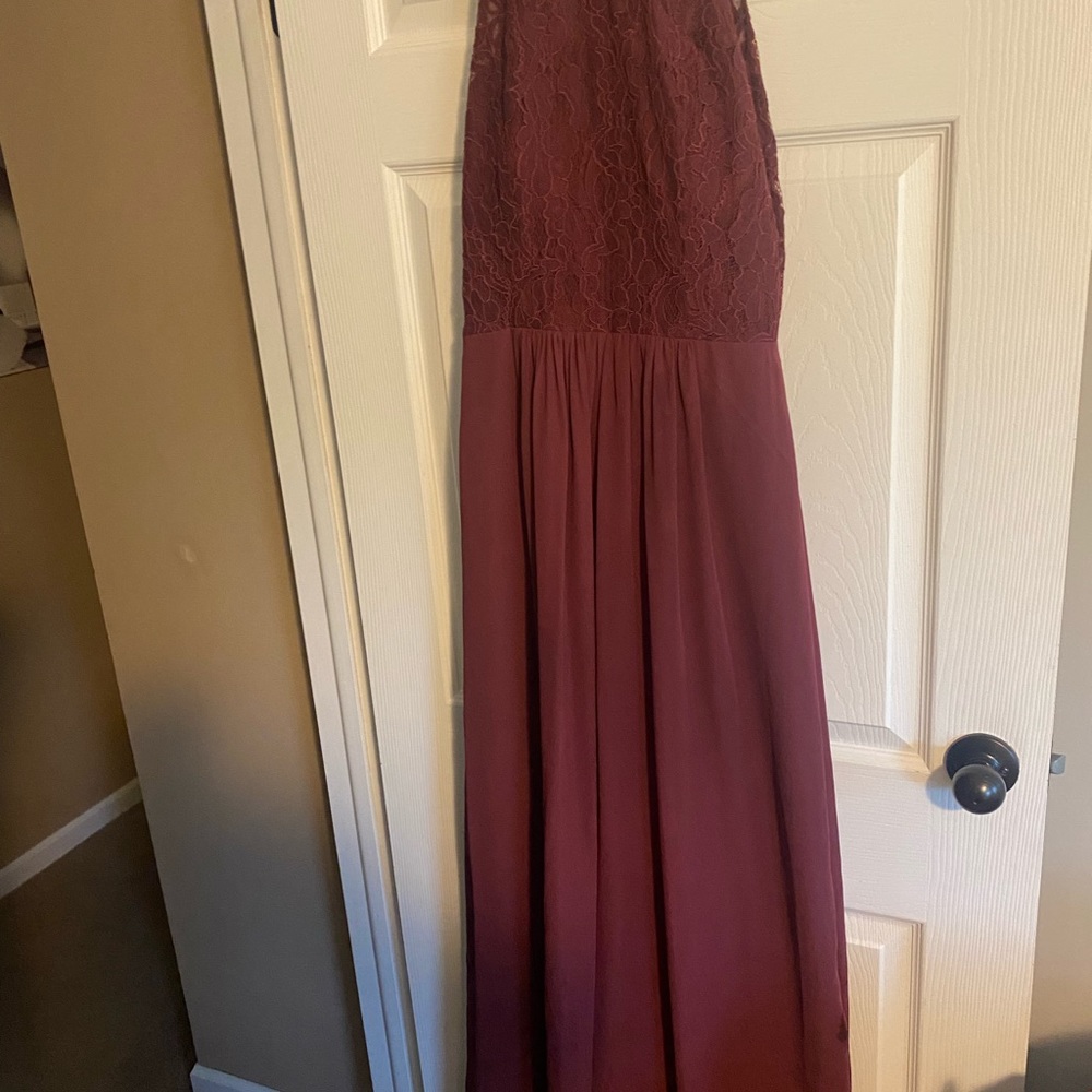 MAROON BRIDESMAID DRESS